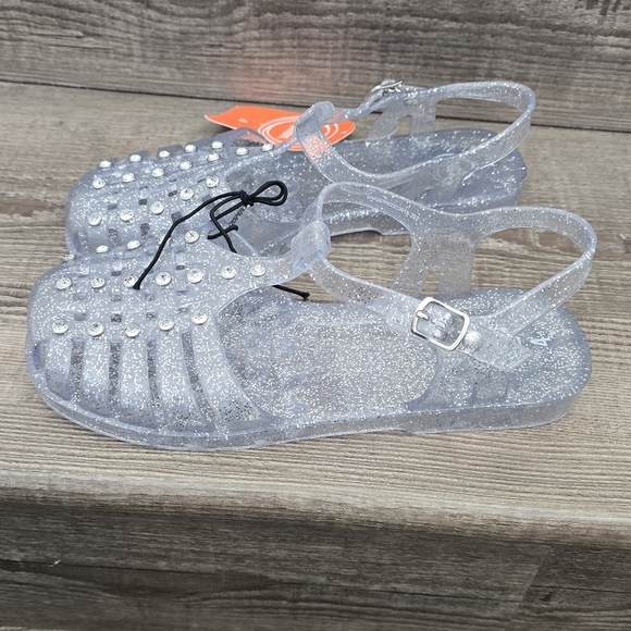 Wonder Nation clear  jelly sandles with crystal like stones. NWT multiple sizes - Picture 3 of 6